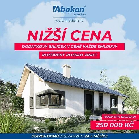Balíček výhod - Abakon - Montované domy na klíč z keramzitu