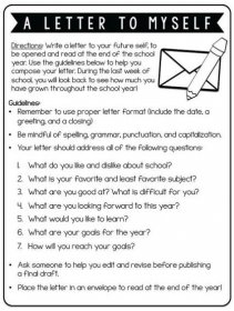 Have your student write a letter to their future self!  1: Written for them to read at the end of the school year. 2: Written for them to receive right before they graduate high school! They will be very thankful. Teaching Writing, Kids Writing, Writing Activities, Music Writing, Music Essay, Teaching High School, Middle School Science, Student Activities, Therapy Activities