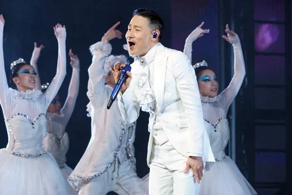 Jacky Cheung performs on stage in Hong Kong in January 2024 during his Jacky Cheung 60+ Concert Tour. Photo: VCG via Getty Images