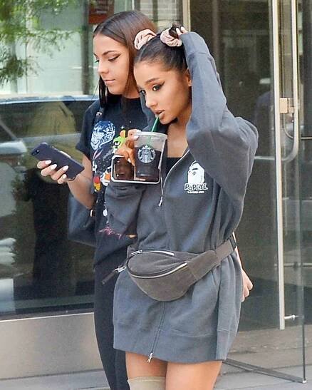 Ariana Grande Steps Out With Coffee In Hand While Heading Out To A Photoshoot Today In New York