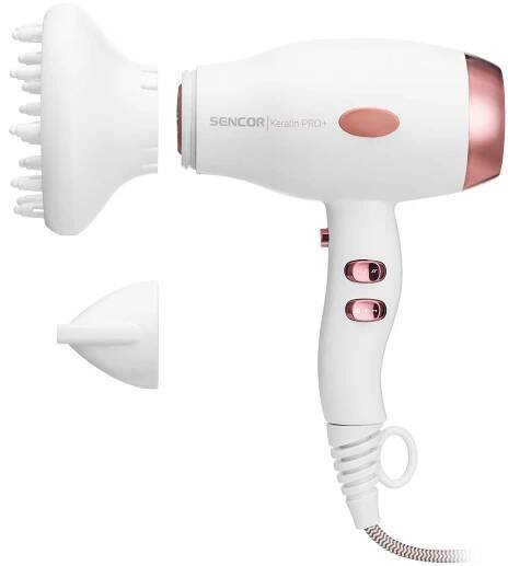 SENCOR SHD 8100GD bílá / Fén na vlasy / 2100 W / 2 rychlosti / 3 teploty