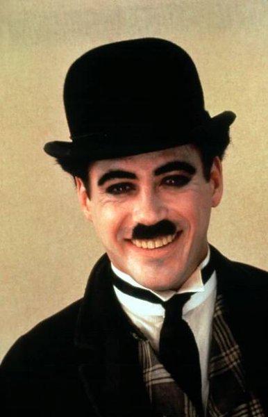 Robert Downey Jr. as Charlie Chaplin.