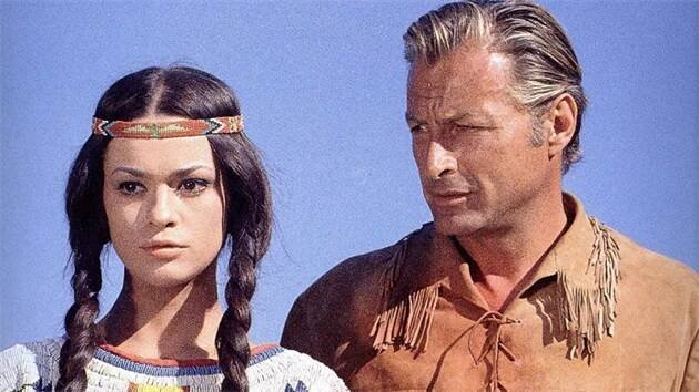 Marie Versini a Lex Barker ve filmu Vinnetou (1963)