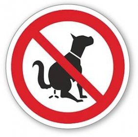 Zákaz venčení psů - samolepící piktogram - Ø 70 mm