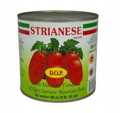 (DP)Rajčata na pizzu San Marzano DOP 2,5 kg Strianese italské pelati loupané
