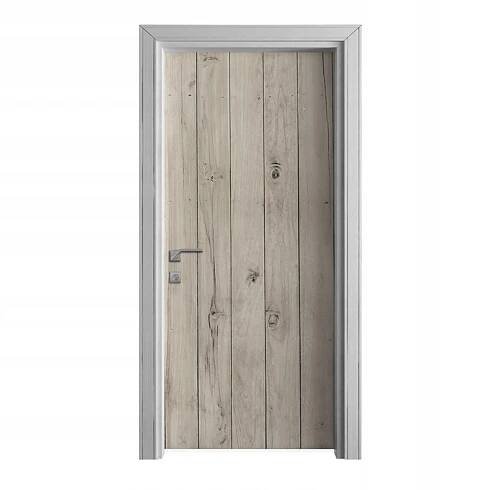 Samolepka na dveře Stylová ozdoba pokoje bez rekonstrukce Béžové dřevo 90x210 cm