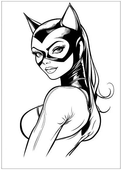 Free Printable catwoman_coloring_pages_17