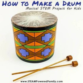 DIY Drum Craft for Kids - Musical STEM Project