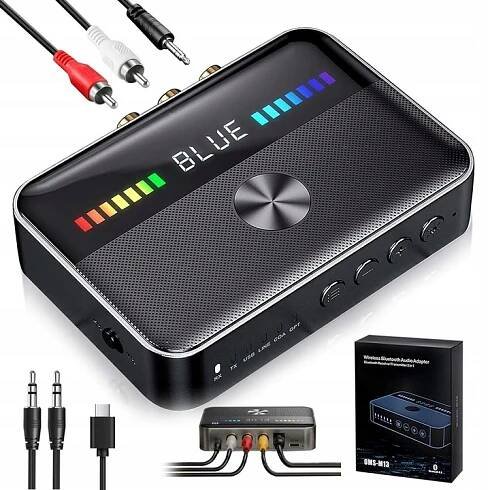 ADAPTÉR BLUETOOTH 53 NFC PŘIJÍMAČ HIFI VYSÍLAČ PRO AUDIO POČÍTAČ