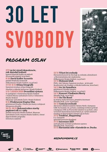 Hradec Králové si připomene sametovou revoluci sérií akcí - Univerzita Hradec Králové