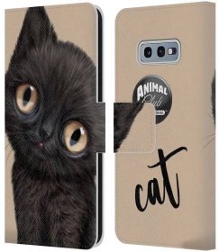 Pouzdro HEAD CASE pro mobil Samsung Galaxy S10e - roztomilá zvířátka - malá černá kočička