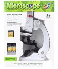 Mikroskop bílý na baterie