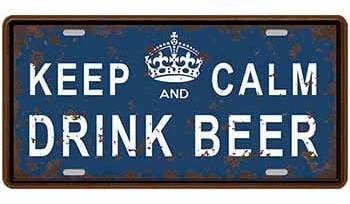 Cedule Keep Calm Drink Beer - TOP plechove retro cedule