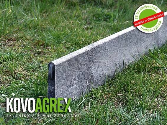 Lemovací obrubník 110x115x1200 mm, šedý KOVOAGREX