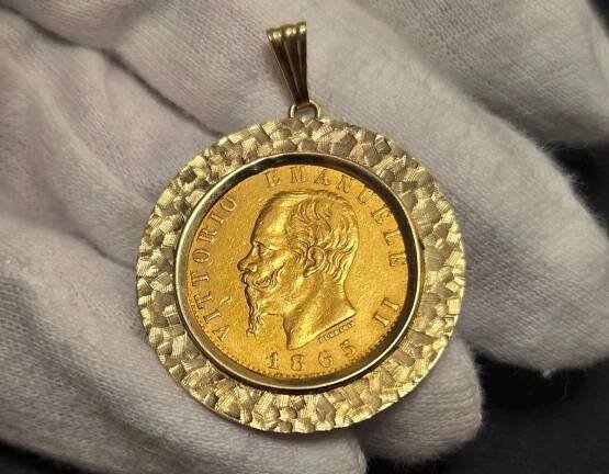 Zlatá 20 Lira 1865 T BN | Turín | Viktor Emanuel II. | 8,84 g Au ‼️ - Numismatika