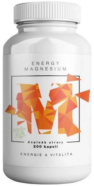 BrainMax Energy Magnesium 1000 mg Magnesium Malate - Hořcík malát 200 mg 200 kapslí