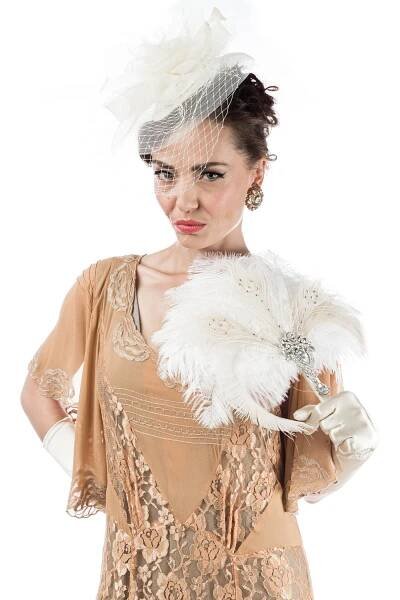Irene Art Nouveau Style Dress in Gold Silver by Nataya