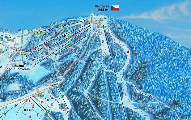 Sjezdovka Rondo 24 na mapě Skiareálu Klínovec.