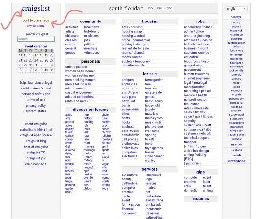 Craigslist Property Listing