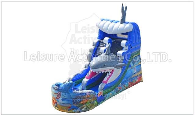 13ft single lane water slide shark sl