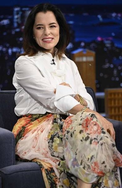 Actress Parker Posey during an interview on The Tonight Show Starring Jimmy Fallon
