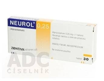 NEUROL 0,25 tbl 0,25 mg 1x30 ks (Lieky na predpis)