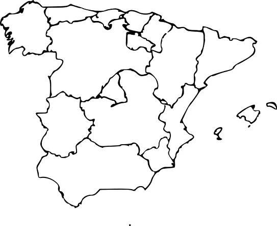 Mapa Španělska | Mapy | Vektorový klipart, obrázek, stahujte zdarma