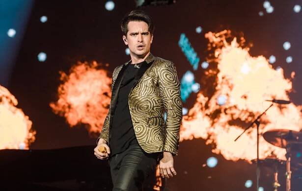 Brendon Urie of Panic! At The Disco performing live on-stage