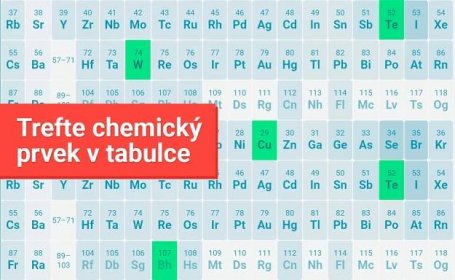 Trefíte chemický prvek v periodické tabulce? Vyzkoušejte se ze základů chemie