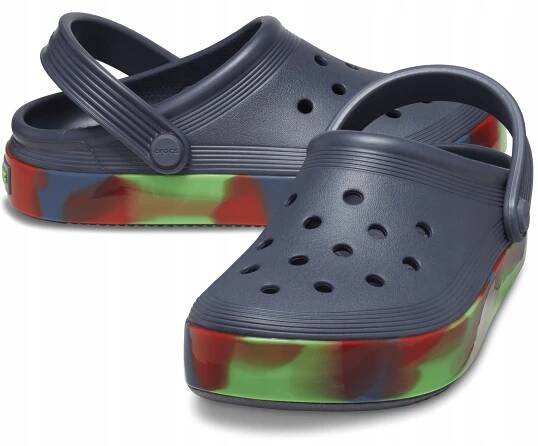 Crocs 209715-4NW Off Court Glow Band šedé sandály J5 37-38 SVÍTÍCÍ