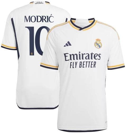 Real Madrid adidas Home Authentic Shirt 2023-24 with Modric 10 printing