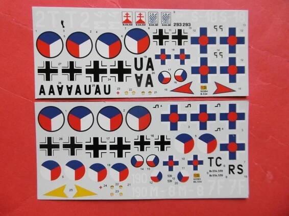 2 x Obtisky 1/72 __ AVIA B.534