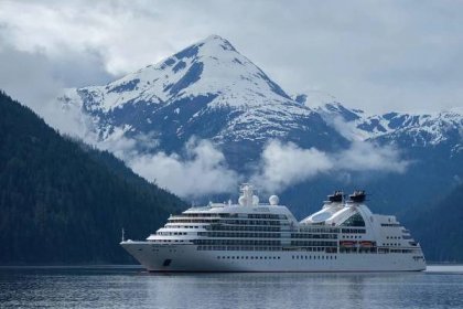Seabourn Odyssey ship exterior sailing in Alaska 