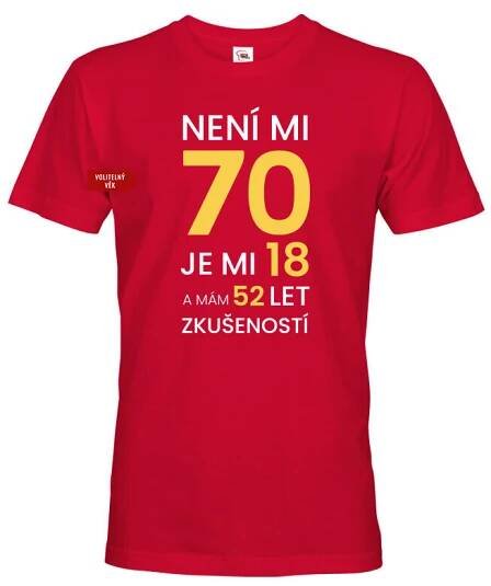 Pánské tričko k 70. narozeninám - ideální dárek k 70. narozeninám