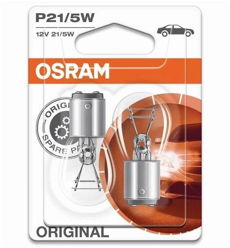 SADA 2x Autožárovka BAY15d/P21/5W/12V - Osram