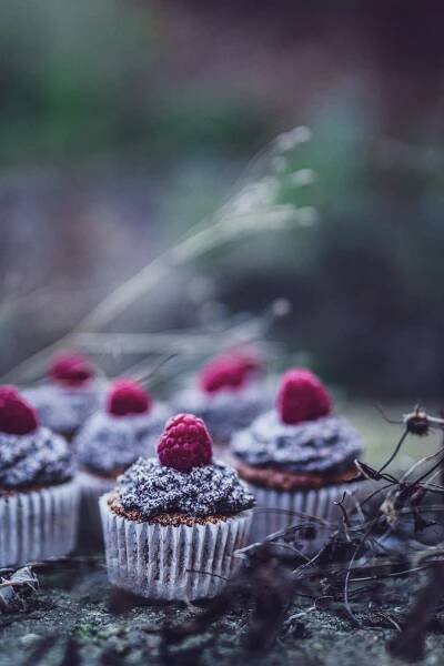 Makové muffiny s makovým krémem - Kardamomma