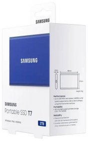 Samsung Portable SSD T7 2000 GB Modrá | Kaufland.cz