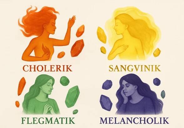 Osobnostní typy: Cholerik, Sangvinik, Melancholik, Flegmatik - vše co o sobě potřebujete vědět - Svět minerálů