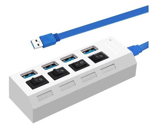 USB rozbočovač 4 porty bílý - náhled 1