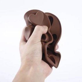 Silikonová forma na čokoládu - srdce 4