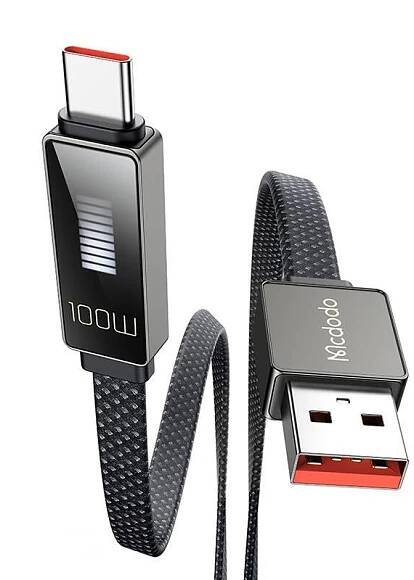 Kabel Mcdodo CA-4980 USB na USB-C s displejem 1,2 m (černý) - Kryteo.cz