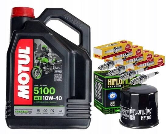 KAWASAKI Z1000SX Z 1000 SADA OLEJ MOTUL 5100 10V40 4L FILTR SVÍČKY