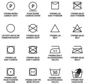 Symboly praní prádla | EVONA