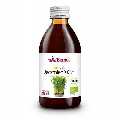 Šťáva BIO 100% mladý ječmen 250 ml, přírodní šťáva z mladé ječmenné trávy