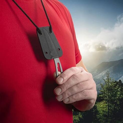 SCHWARZWOLF BAKO Multifunkční kapesní nůž v obalu se šňůrkou černá | Schwarzwolf outdoor