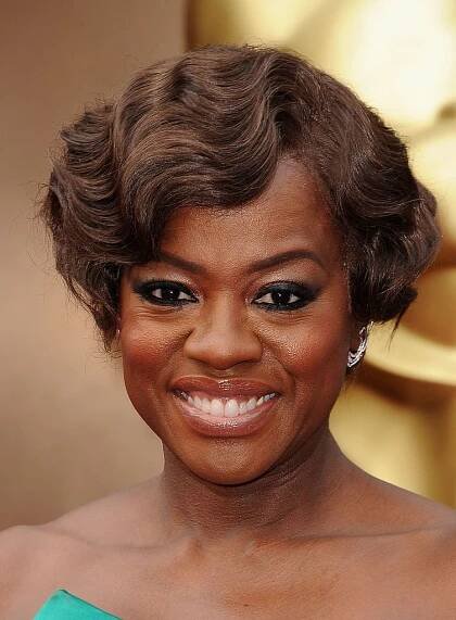 Viola Davis with a retro long pixie