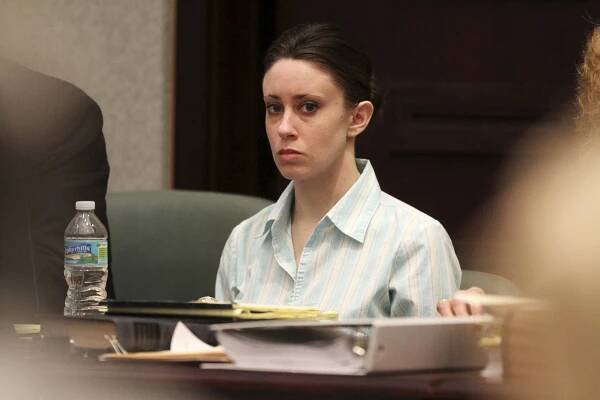 Casey Anthony appears in court during her trial at the Orange County Courthouse in Orlando, Fla.