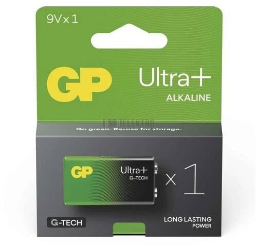Alkalická baterie GP Ultra Plus 9V (6LR61), 1 ks