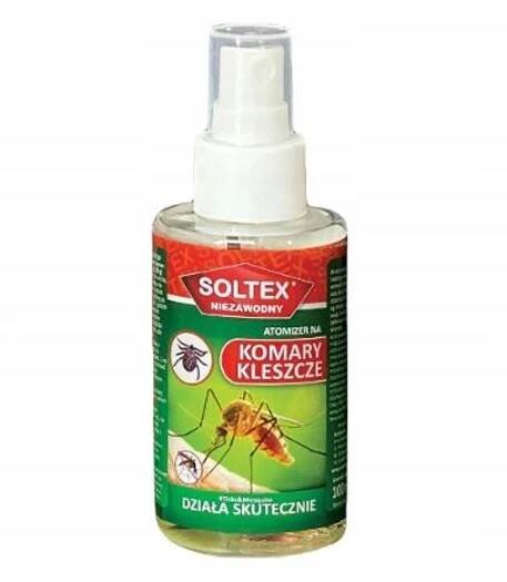 ÚČINNÝ PŘÍPRAVEK PROTI KOMÁRŮM A KLÍŠŤATŮM SOLTEX ATOMIZÉR 100 ML