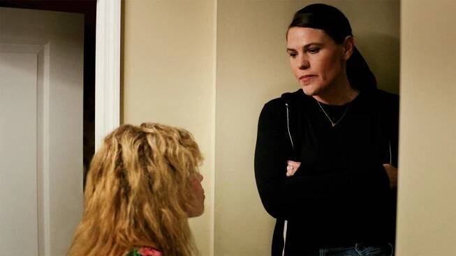 POKER FACE -- “The Hook" Episode 110 -- Pictured: (l-r) Natasha Lyonne as Charlie Cale, Clea DuVall as Emily Cale